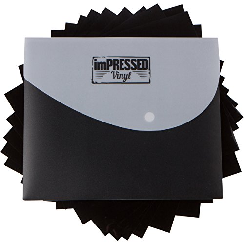 Black Heat Transfer Vinyl - 10 Pack of 12x10 Black HTV Sheets In...