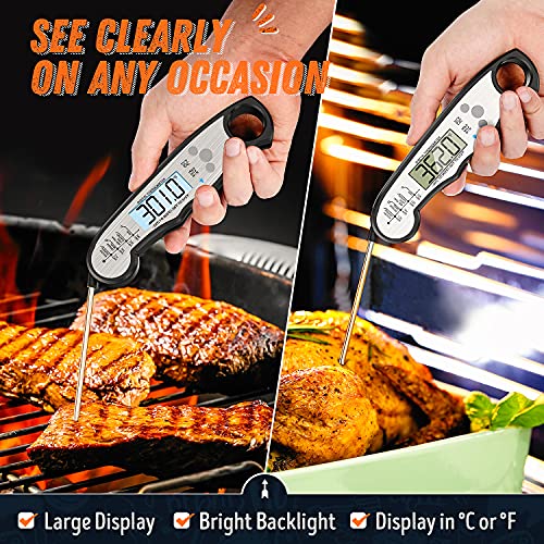 Digital Meat Thermometer, Waterproof Instant Read Food Thermometer...