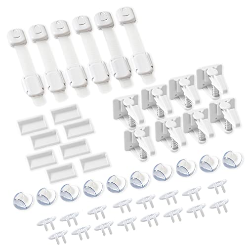 Complete Baby Proofing Kit - Child Safety Hidden Locks for Cabinet...
