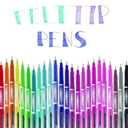 INC OPTIMUS 24 Assorted Felt Tip Pens 0.7 MM Medium Point for Gift...