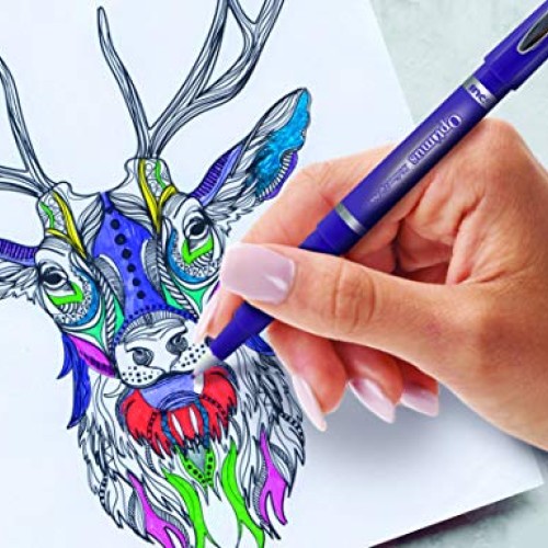 INC OPTIMUS 24 Assorted Felt Tip Pens 0.7 MM Medium Point for Gift...