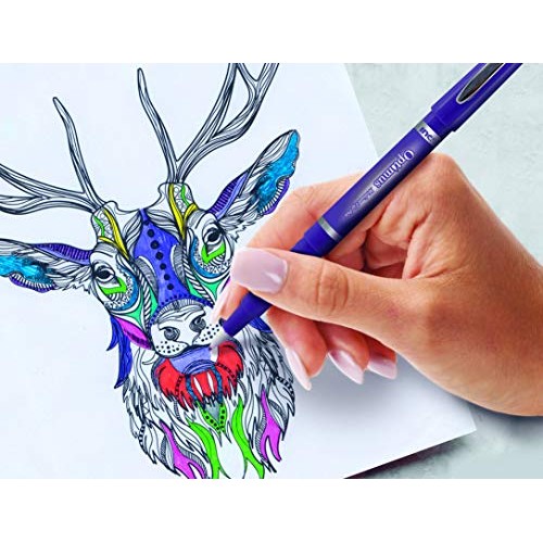 INC OPTIMUS 24 Assorted Felt Tip Pens 0.7 MM Medium Point for Gift...