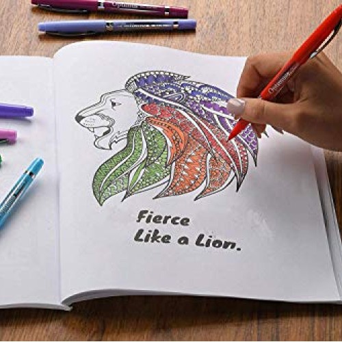 INC OPTIMUS 24 Assorted Felt Tip Pens 0.7 MM Medium Point for Gift...