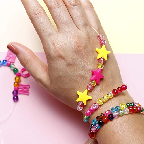 Incraftables Crackle Glass Beads 24 Colors 1100pcs 6mm Kit for Jew...