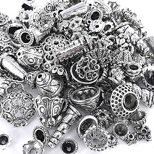 Incredible art 100-Piece Bali Style Jewelry Making Metal Bead Caps...