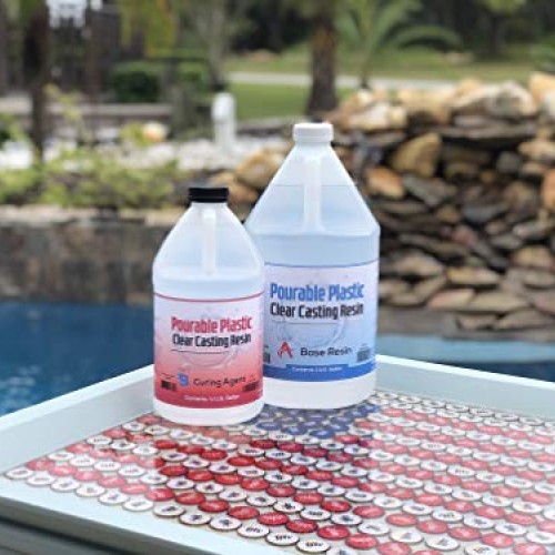 Pourable Plastic Clear Casting Resin 1.5 Gallon Kit, Deep Pours Up...