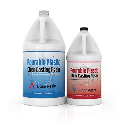 Pourable Plastic Clear Casting Resin 1.5 Gallon Kit, Deep Pours Up...