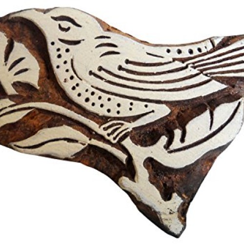 Sparrow Design Wooden Printing Block/Stamp Textile Fabric Apparel ...