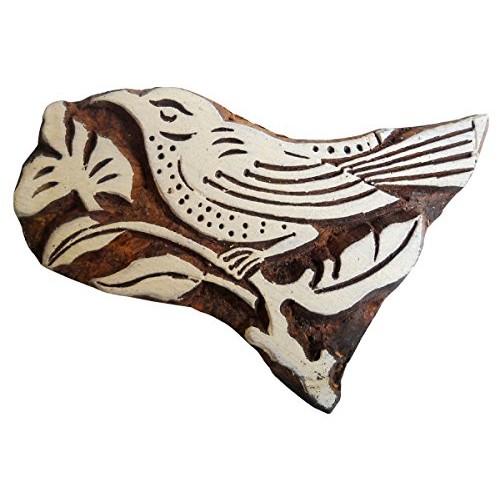 Sparrow Design Wooden Printing Block/Stamp Textile Fabric Apparel ...