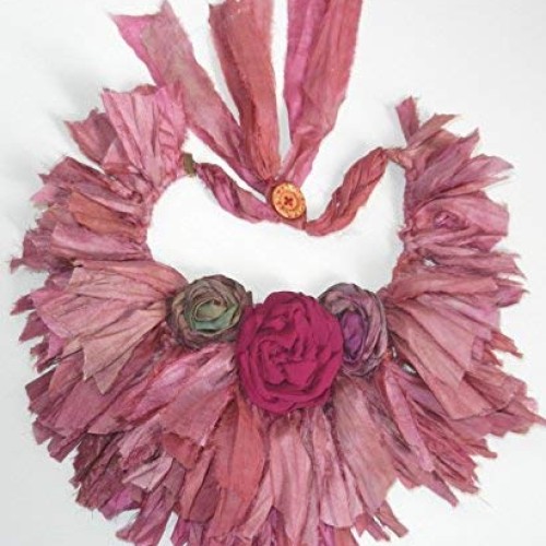 Sari Pure Silk Ribbon Yarn Multi Sunset-Recycled Sari Silk Yarn
