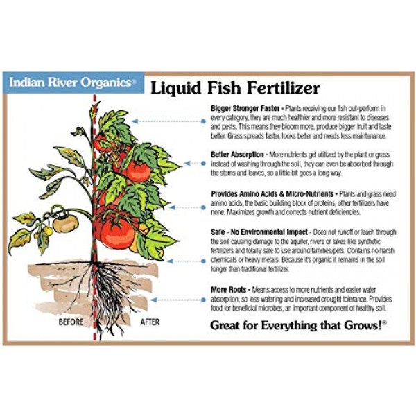 Indian River Organics OMRI Listed Organic, Hydrolyzed Liquid Fish ...