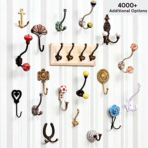 3 Wall Hooks- Decorative Wall Hooks- Boho Brass Wall Hooks-Shabby ...