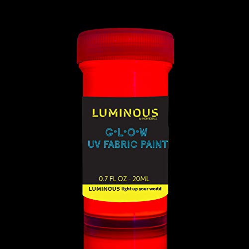 Luminous Fabric & Textile UV Paint - Set of 8 Textile Neon Black L...