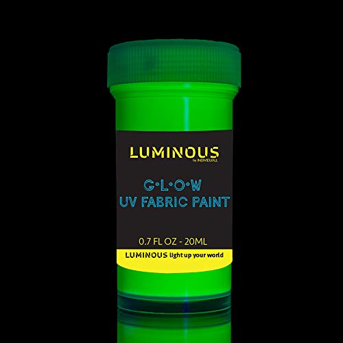 Luminous Fabric & Textile UV Paint - Set of 8 Textile Neon Black L...