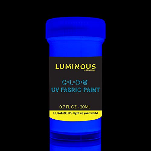 Luminous Fabric & Textile UV Paint - Set of 8 Textile Neon Black L...