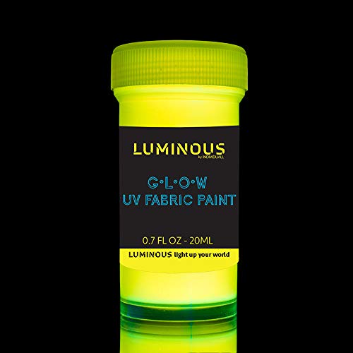 Luminous Fabric & Textile UV Paint - Set of 8 Textile Neon Black L...