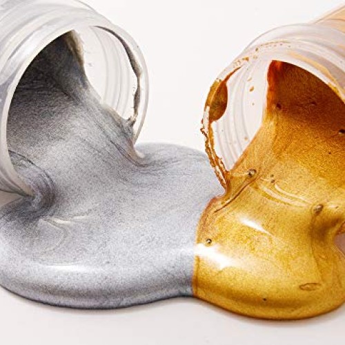 Premium Metallic Acrylic Paint Set by individuall – 8 Professional...