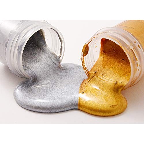 Premium Metallic Acrylic Paint Set by individuall – 8 Professional...