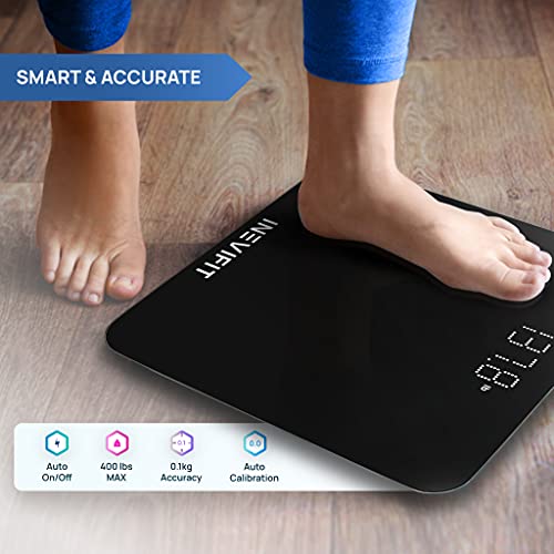INEVIFIT Smart Bathroom Scale, Highly Accurate Bluetooth Digital B...