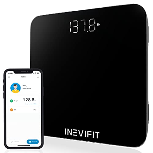 INEVIFIT Smart Bathroom Scale, Highly Accurate Bluetooth Digital B...