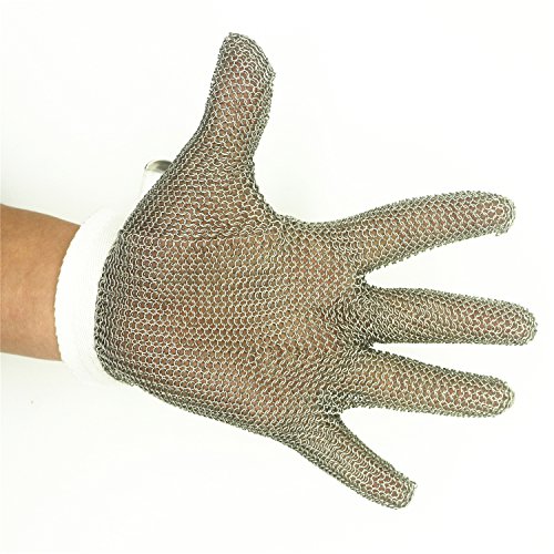 Inf-way 304L Brushed Stainless Steel Mesh Cut Resistant Chain Mail...