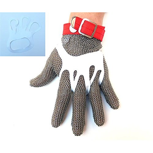 Inf-way 304L Brushed Stainless Steel Mesh Cut Resistant Chain Mail...