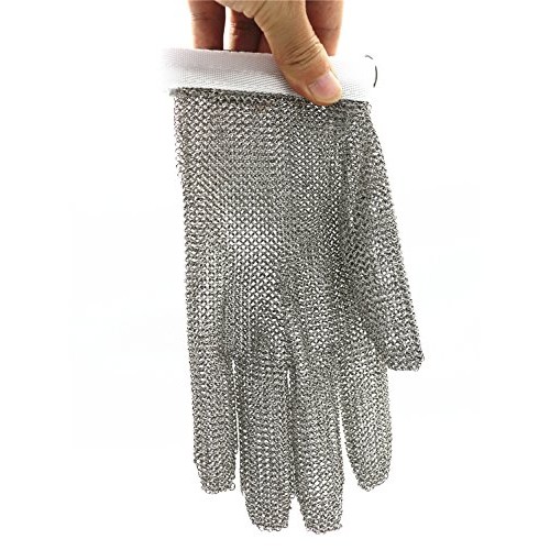 Inf-way 304L Brushed Stainless Steel Mesh Cut Resistant Chain Mail...