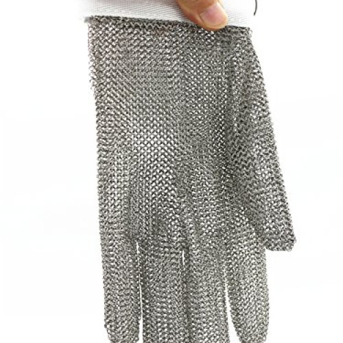 Inf-way 304L Brushed Stainless Steel Mesh Cut Resistant Chain Mail...