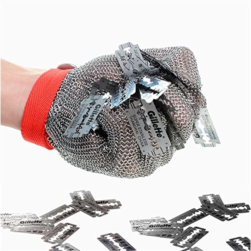 Inf-way 304L Brushed Stainless Steel Mesh Cut Resistant Chain Mail...