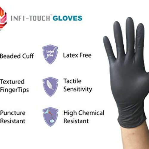 Heavy Duty Nitrile Gloves, Infi-Touch Strong & Tough, High Chemica...