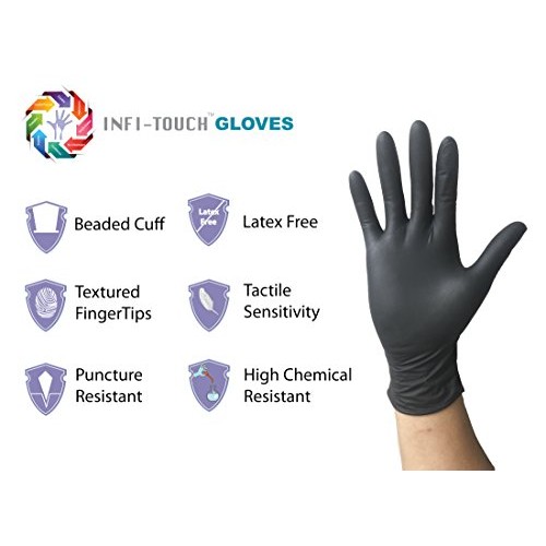 Heavy Duty Nitrile Gloves, Infi-Touch Strong & Tough, High Chemica...
