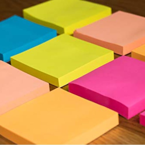 Sticky Notes 3x3, Bright Colorful Stickies, 12 Pads 1200 Sheets To...