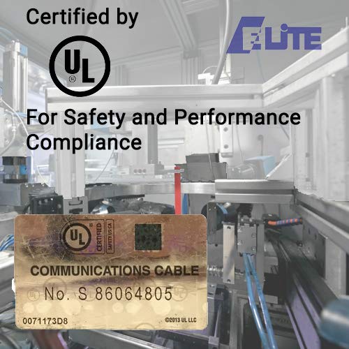 Elite Cat6e Riser CMR, 1000ft, 600MHz, UTP, 24AWG, Solid, Bare C...