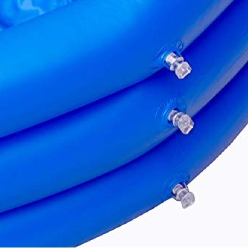 INFLAPLAY Kid Pool Inflatable 3-Ring 45” X 10” Blue Pool Perfect f...