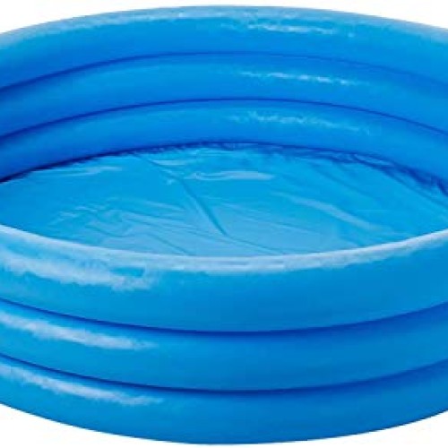 INFLAPLAY Kid Pool Inflatable 3-Ring 45” X 10” Blue Pool Perfect f...
