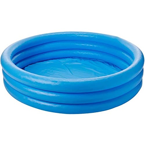 INFLAPLAY Kid Pool Inflatable 3-Ring 45” X 10” Blue Pool Perfect f...
