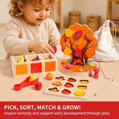 INIFEIDALA Montessori Toys for 3 4 5 6 Year Old - Fine Motor Skills Toy