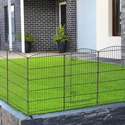 INJOPEXI Decorative Garden Fence 6 Panels 13ft L×36in H Animal...