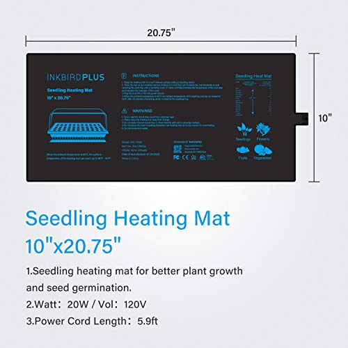 Inkbirdplus Heat Mat for Plants Reptile Heating Pad Seedling Heat ...