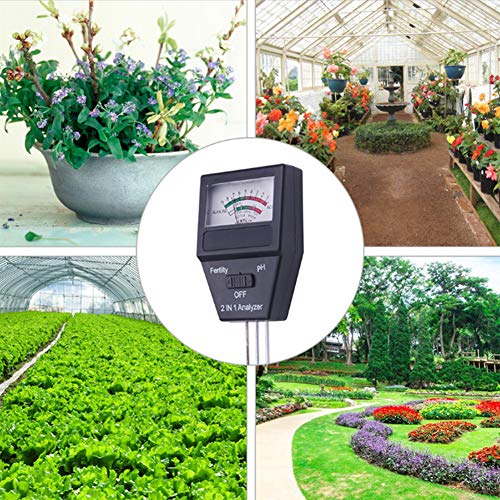 INLAR Soil Meter, 2 in 1 Soil Fertilizer Analyzer PH Level Acidity...
