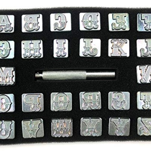 INNETOC 27 pcs 3/4″ 19mm A-Z Alphabet Letters and Pattern Stamping...