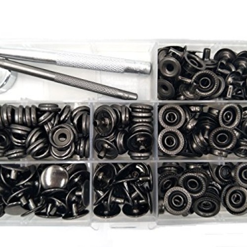 INNETOC 70 Sets 15mm 5/8 Metal Snap Fastener Leather Rapid Rivet ...