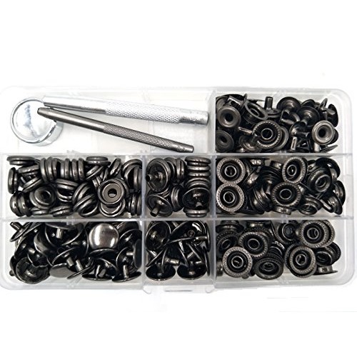 INNETOC 70 Sets 15mm 5/8 Metal Snap Fastener Leather Rapid Rivet ...