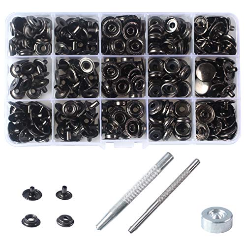 INNETOC 70 Sets 15mm 5/8 Metal Snap Fastener Leather Rapid Rivet ...