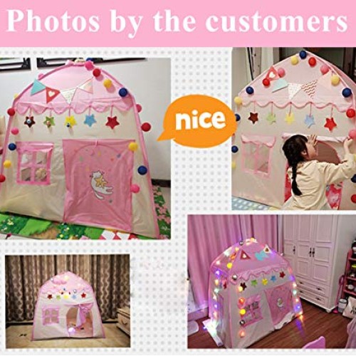 Kids Princess Play Tent Children Teepee Castle Tent Playhouses Ind...