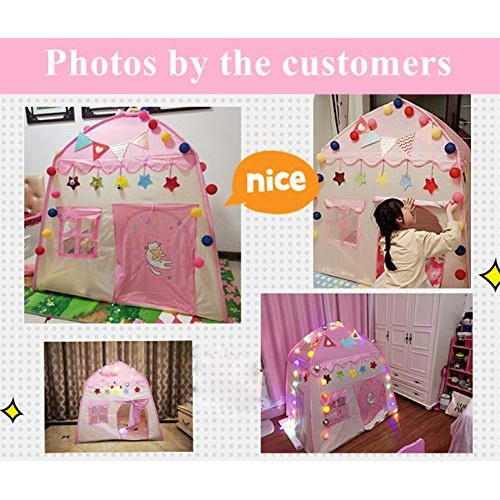 Kids Princess Play Tent Children Teepee Castle Tent Playhouses Ind...