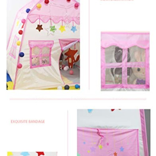 Kids Princess Play Tent Children Teepee Castle Tent Playhouses Ind...