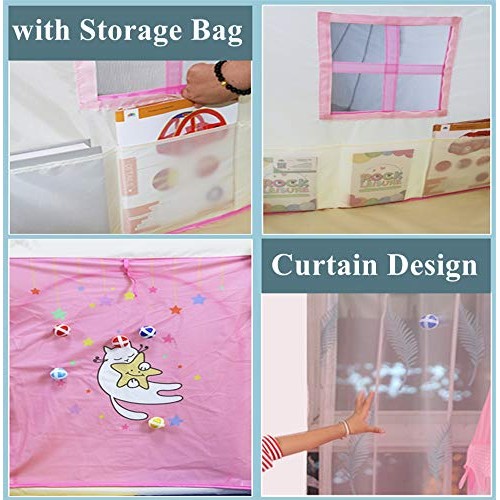 Kids Princess Play Tent Children Teepee Castle Tent Playhouses Ind...