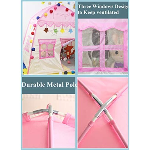 Kids Princess Play Tent Children Teepee Castle Tent Playhouses Ind...