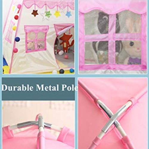 Kids Princess Play Tent Children Teepee Castle Tent Playhouses Ind...